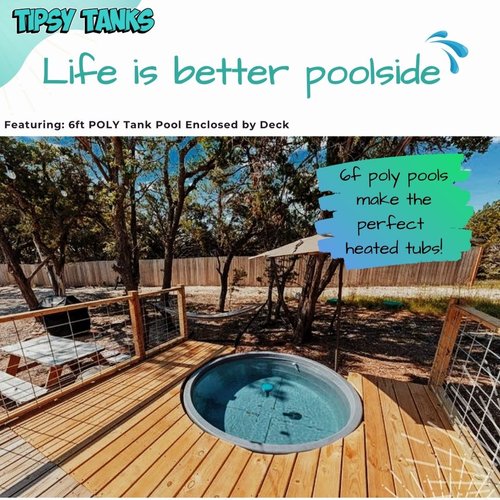 6ft poly stock tank pool inground deck backyard setup heated tub style tipsy tanks
