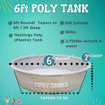 6ft poly stock tank pool specs 320 gallons plastic tank backyard pool dimensions tipsy tanks