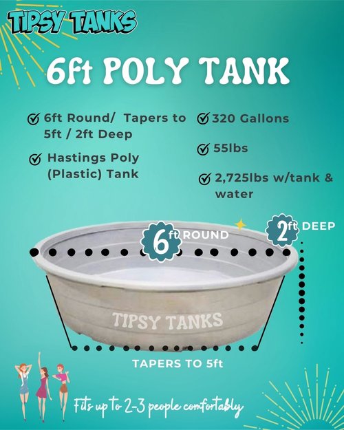 6ft poly stock tank pool specs 320 gallons plastic tank backyard pool dimensions tipsy tanks