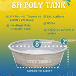 8ft poly stock tank pool specs 580 gallons plastic round backyard pool dimensions tipsy tanks