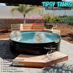 stock tank pool with benches by 'Tipsy Tanks' 
