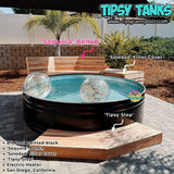 stock tank pool with benches by 'Tipsy Tanks' 