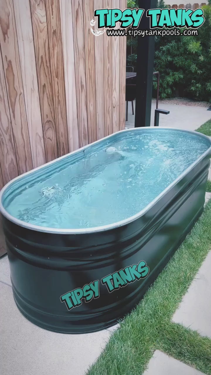 6ft Oval Stock Tank Pool – Compact Backyard Single Soaker video
